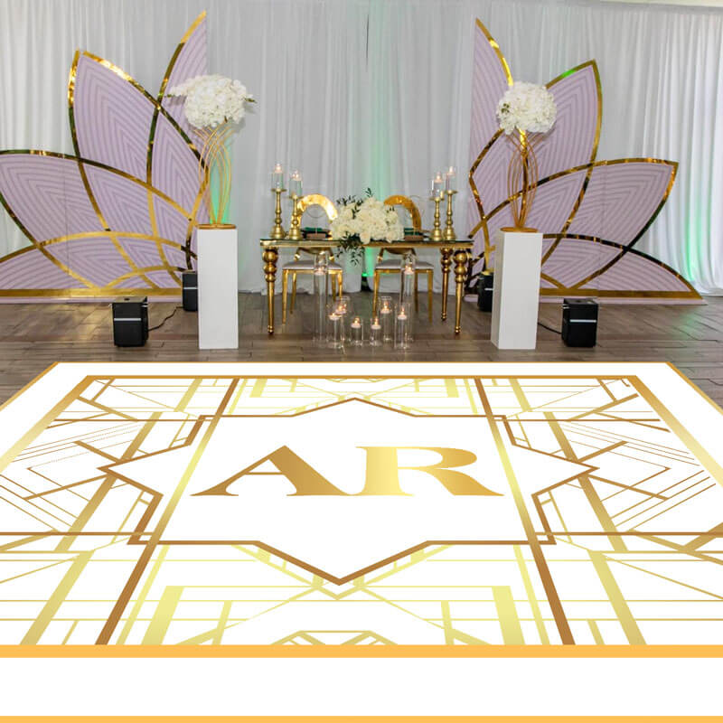 Wedding Dance Floor Decals | Personalized & FREE SHIPPING-ubackdrop
