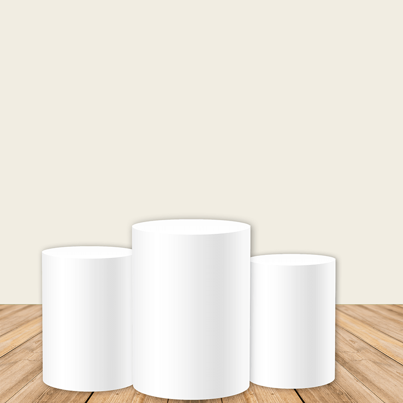 Pure White Utility Pedestal Covers Plinth Cover Printed Fabric Pedestal Cover-ubackdrop